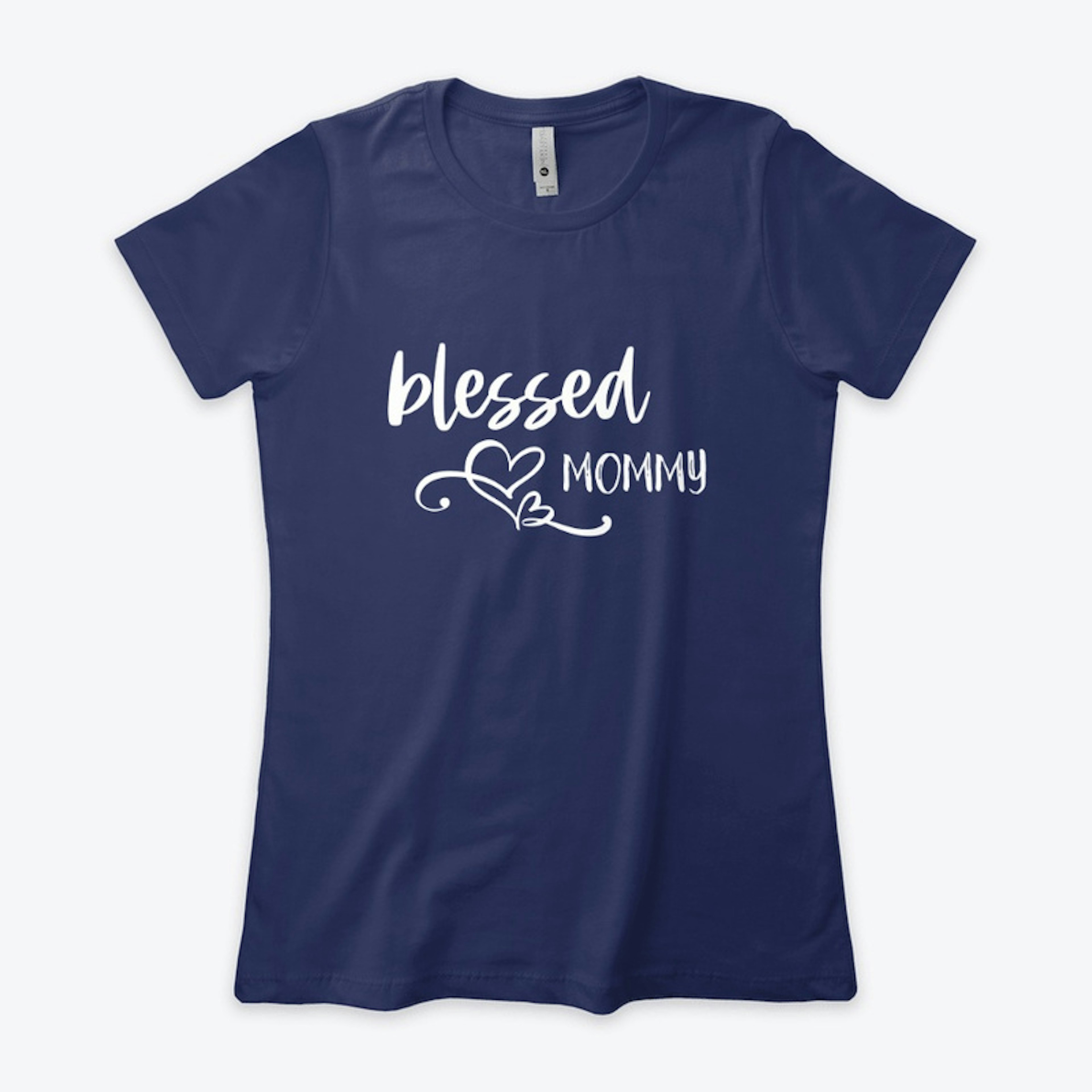 Blessed Mommy with Heart Graphic T-Shirt