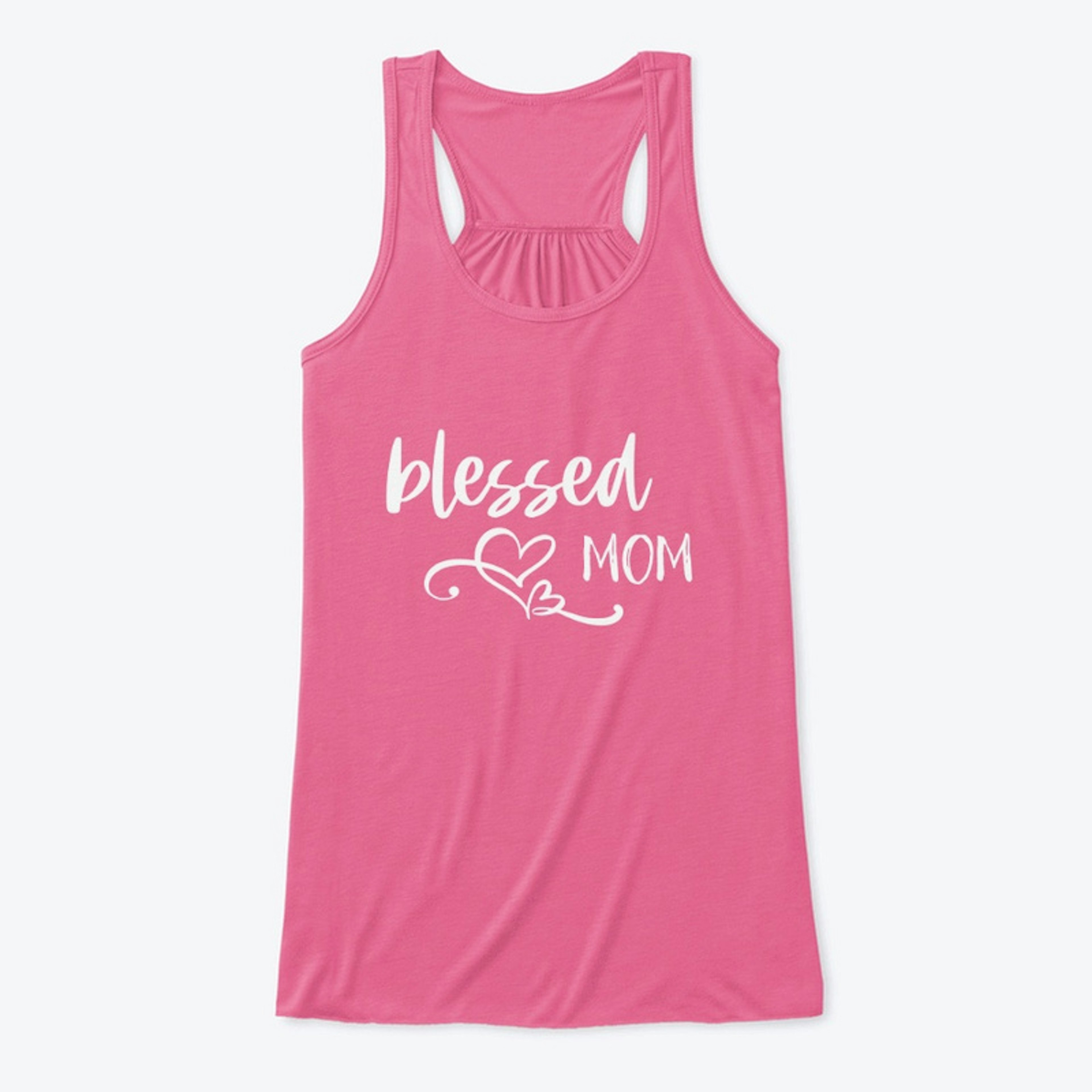 Blessed Mom with Heart Graphic T-Shirt